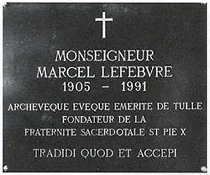Archbishop Lefebvre's Grave Marker