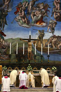 Benedict-Ratzinger in Sistine Chapel