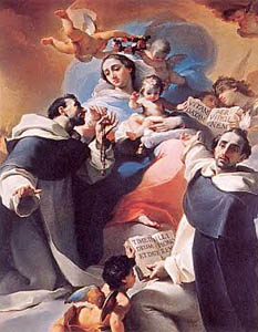 St. Dominic Receives the Rosary
