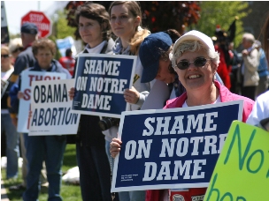 Notre Dame Protestors