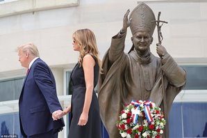 Donald Trump at JPII-Wojtyla Shrine