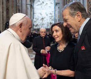 Francis-Bergoglio, N.E. Pelosi, and Paul Pelosi