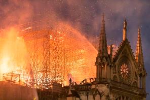 Notre Dame de Paris on Fire