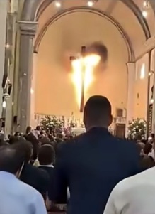 Burning Crucifix